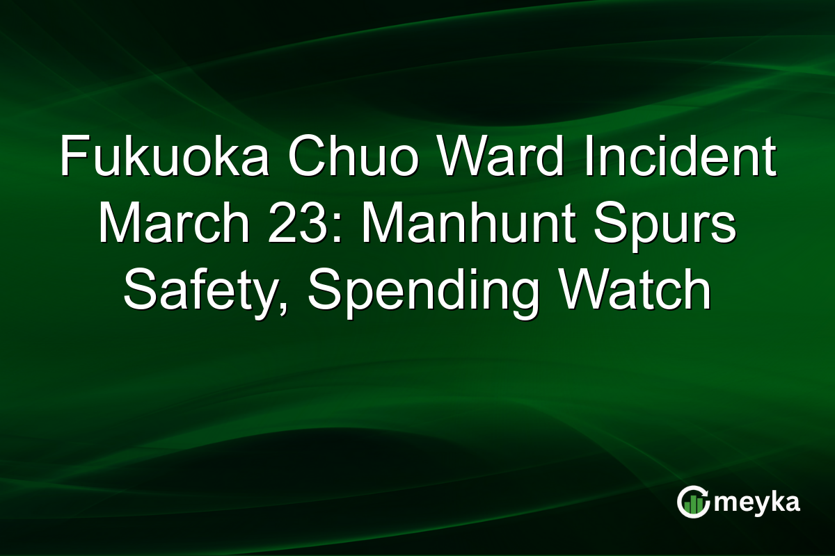 Fukuoka Chuo Ward Incident March 23: Manhunt Spurs Safety, Spending Watch