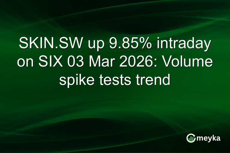 SKIN.SW up 9.85% intraday on SIX 03 Mar 2026: Volume spike tests trend