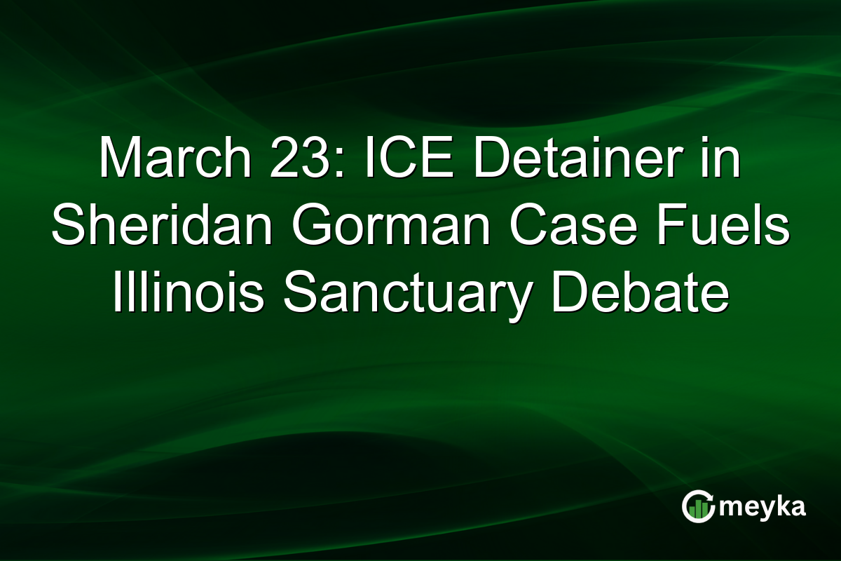 March 23: ICE Detainer in Sheridan Gorman Case Fuels Illinois Sanctuary Debate