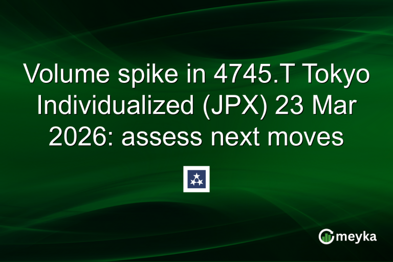 Volume spike in 4745.T Tokyo Individualized (JPX) 23 Mar 2026: assess next moves