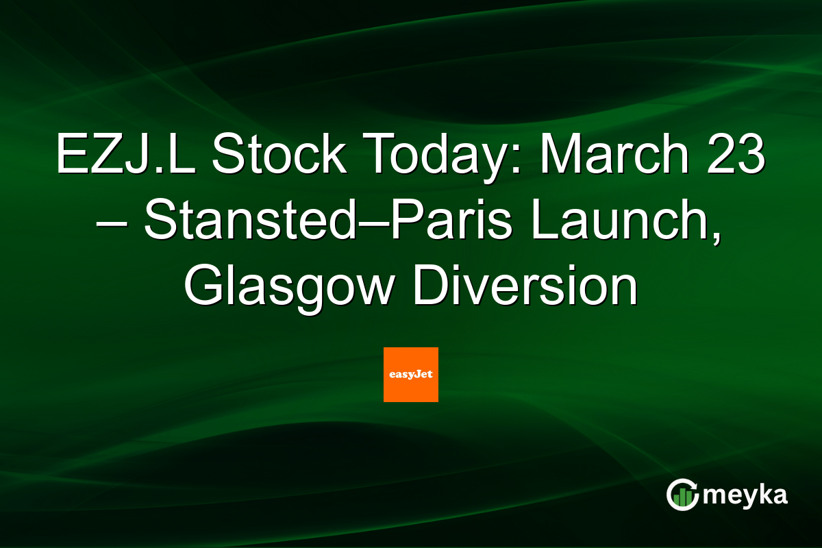 EZJ.L Stock Today: March 23 – Stansted–Paris Launch, Glasgow Diversion