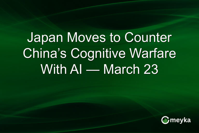 Japan Moves to Counter China’s Cognitive Warfare With AI — March 23