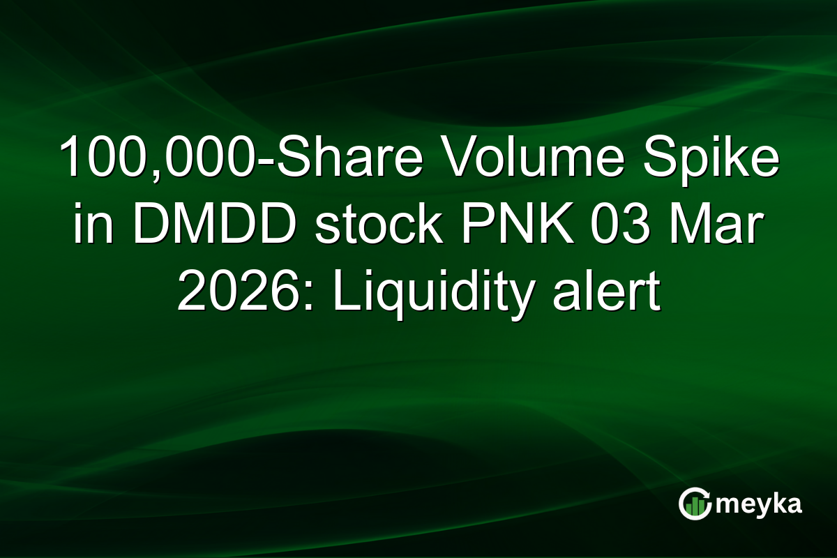 100,000-Share Volume Spike in DMDD stock PNK 03 Mar 2026: Liquidity alert