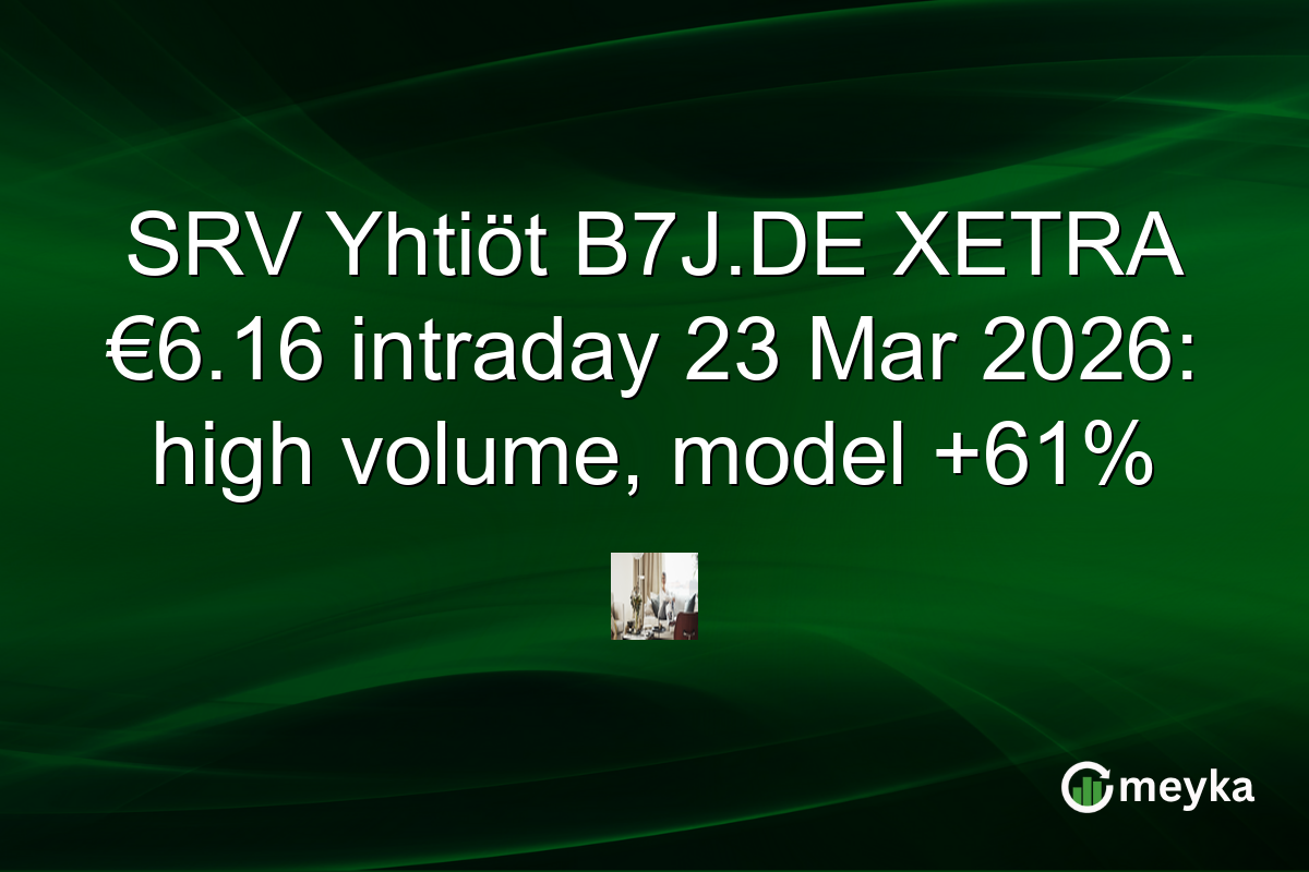 SRV Yhtiöt B7J.DE XETRA €6.16 intraday 23 Mar 2026: high volume, model +61%