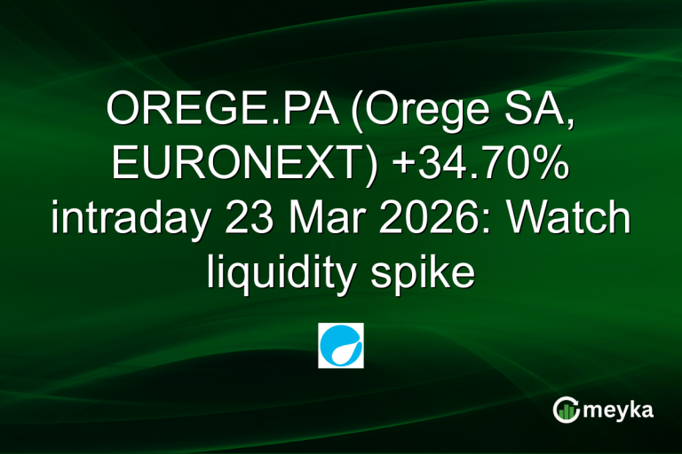OREGE.PA (Orege SA, EURONEXT) +34.70% intraday 23 Mar 2026: Watch liquidity spike