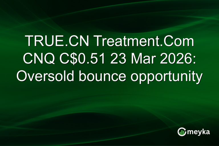 TRUE.CN Treatment.Com CNQ C$0.51 23 Mar 2026: Oversold bounce opportunity