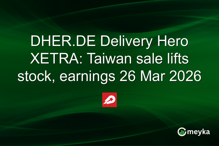 DHER.DE Delivery Hero XETRA: Taiwan sale lifts stock, earnings 26 Mar 2026