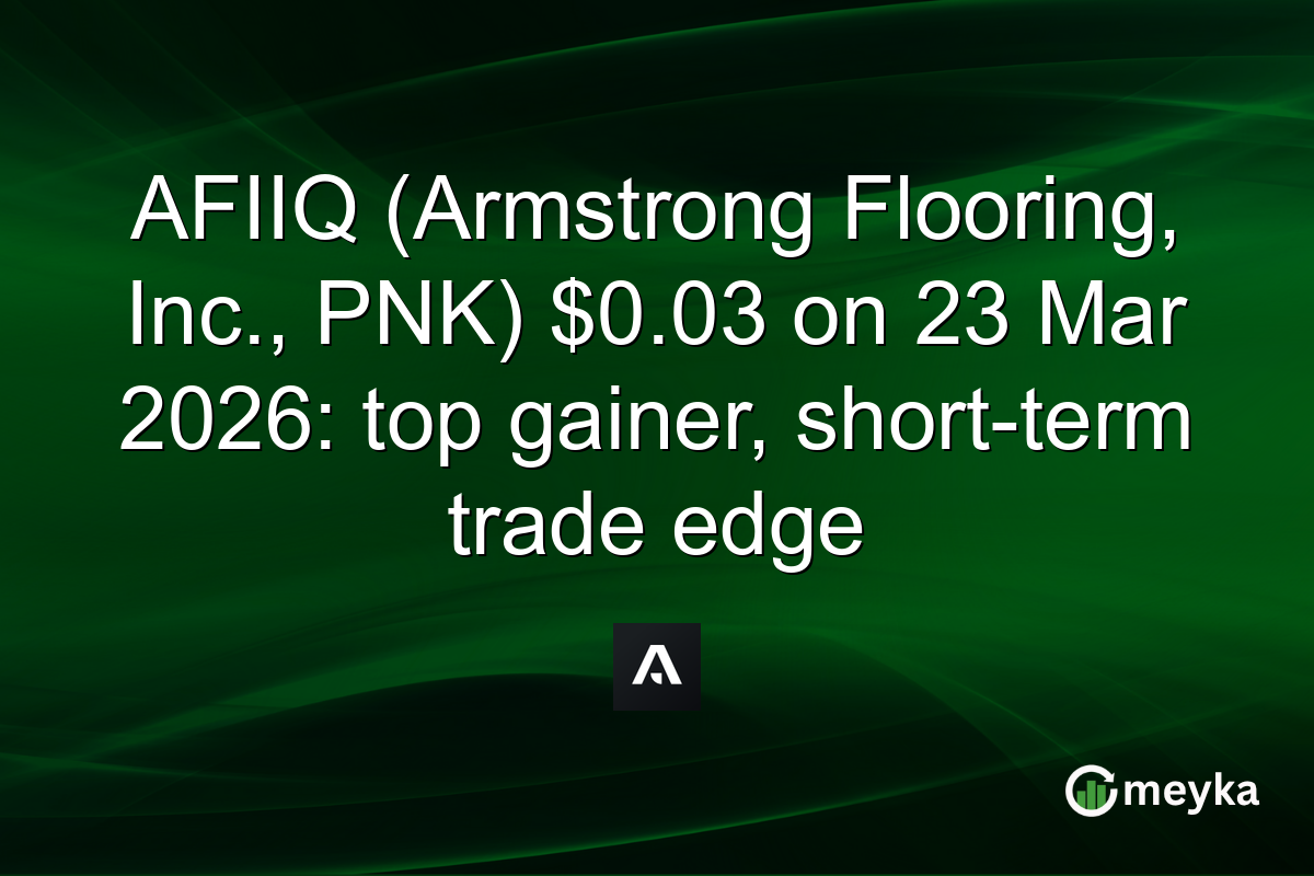AFIIQ (Armstrong Flooring, Inc., PNK) $0.03 on 23 Mar 2026: top gainer, short-term trade edge