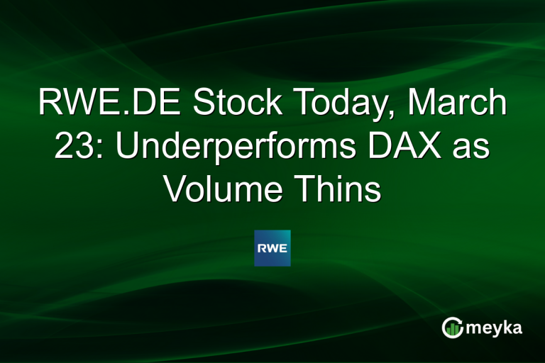 RWE.DE Stock Today, March 23: Underperforms DAX as Volume Thins