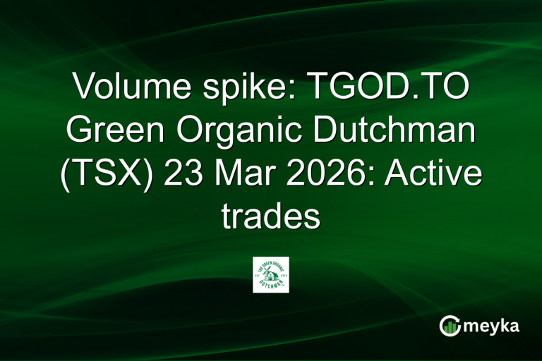 Volume spike: TGOD.TO Green Organic Dutchman (TSX) 23 Mar 2026: Active trades