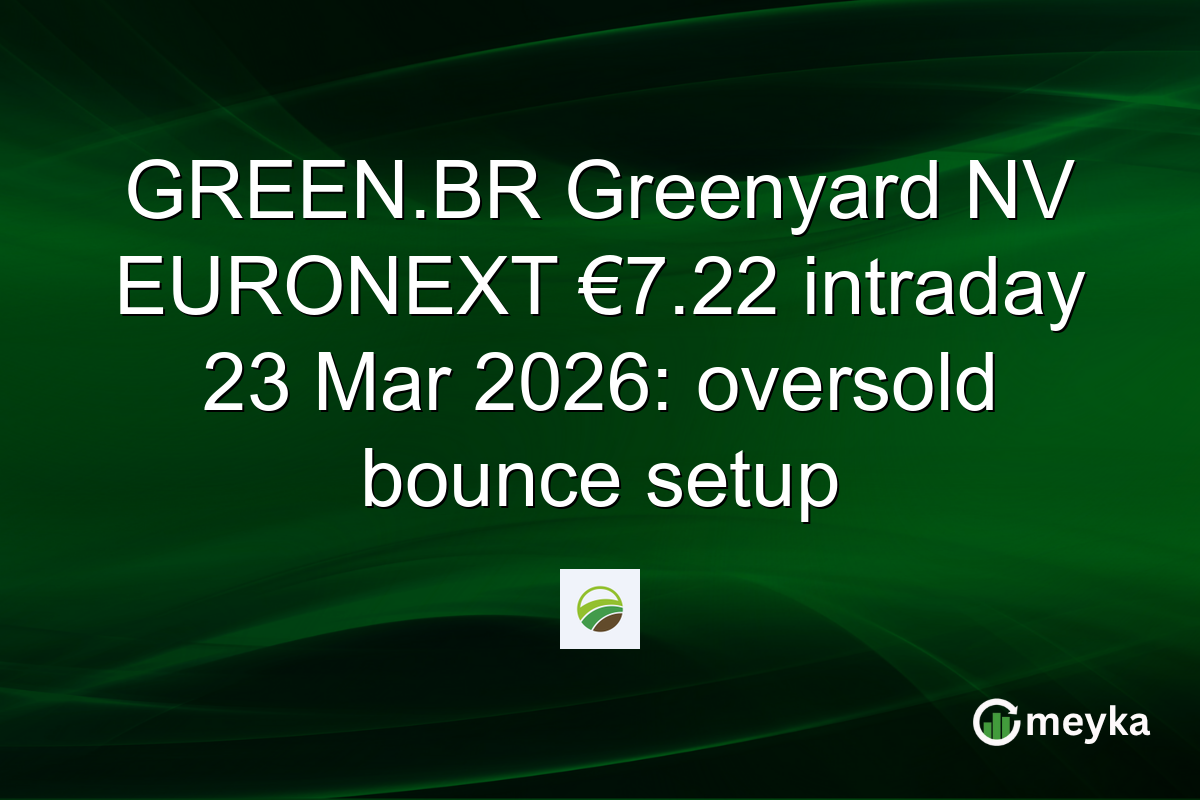 GREEN.BR Greenyard NV EURONEXT €7.22 intraday 23 Mar 2026: oversold bounce setup