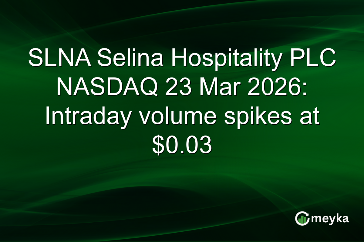 SLNA Selina Hospitality PLC NASDAQ 23 Mar 2026: Intraday volume spikes at $0.03