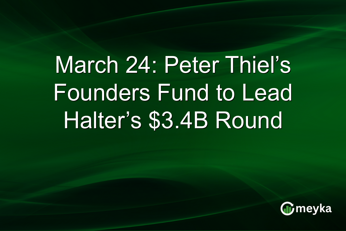 March 24: Peter Thiel’s Founders Fund to Lead Halter’s $3.4B Round