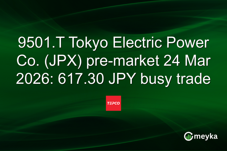 9501.T Tokyo Electric Power Co. (JPX) pre-market 24 Mar 2026: 617.30 JPY busy trade