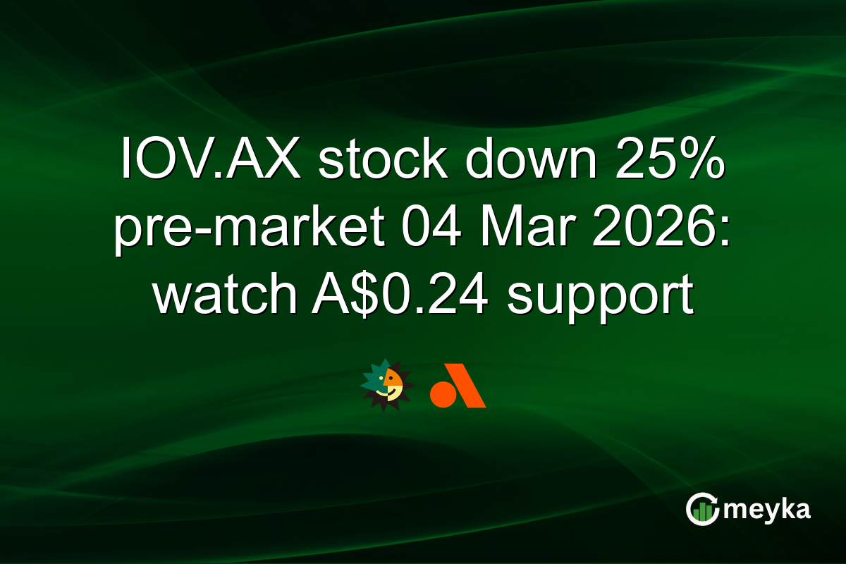 IOV.AX stock down 25% pre-market 04 Mar 2026: watch A$0.24 support