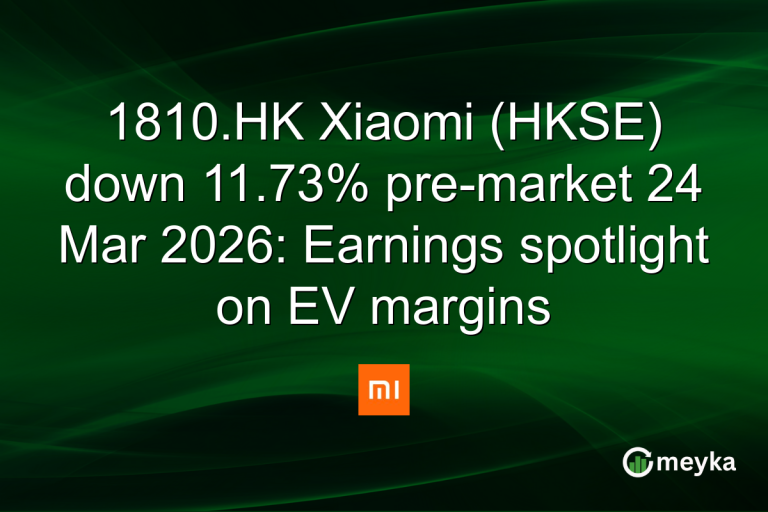 1810.HK Xiaomi (HKSE) down 11.73% pre-market 24 Mar 2026: Earnings spotlight on EV margins