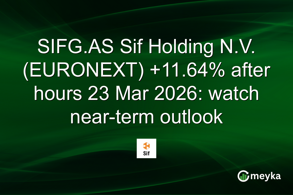 SIFG.AS Sif Holding N.V. (EURONEXT) +11.64% after hours 23 Mar 2026: watch near-term outlook