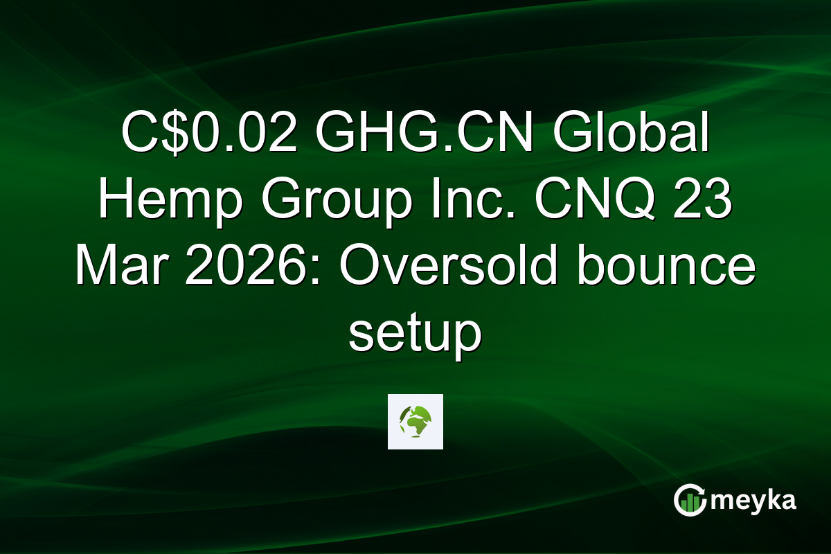 C$0.02 GHG.CN Global Hemp Group Inc. CNQ 23 Mar 2026: Oversold bounce setup