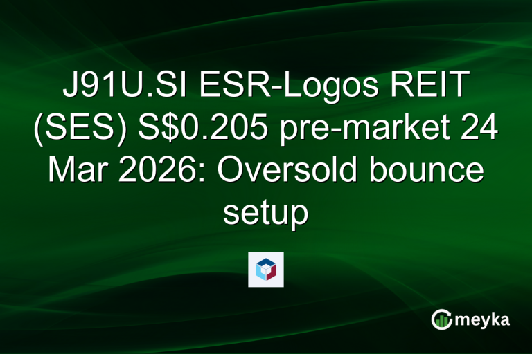 J91U.SI ESR-Logos REIT (SES) S$0.205 pre-market 24 Mar 2026: Oversold bounce setup