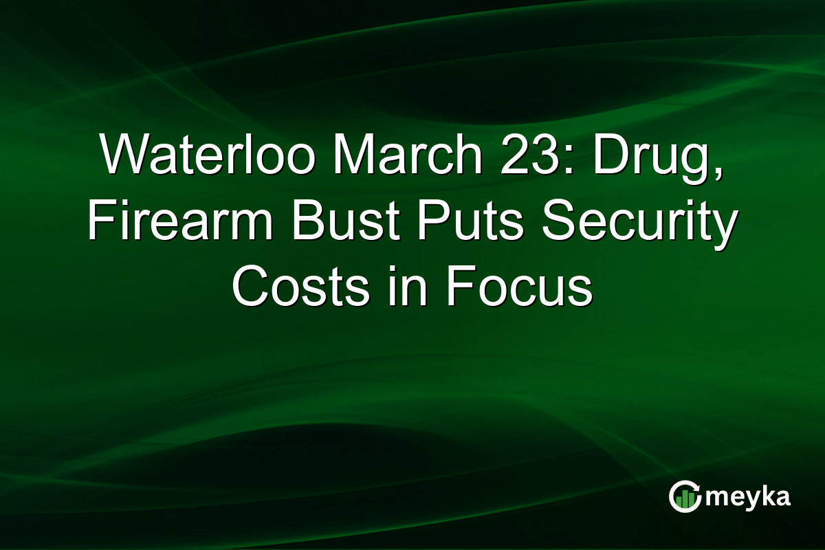 Waterloo March 23: Drug, Firearm Bust Puts Security Costs in Focus
