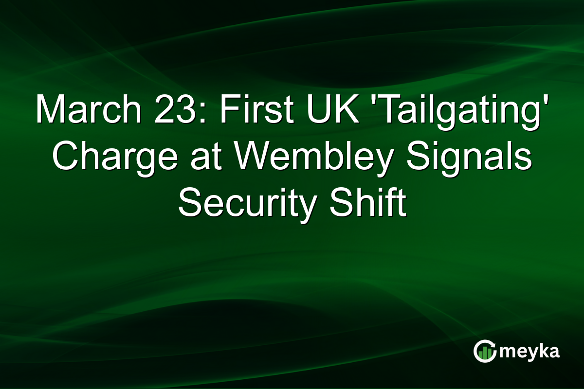 March 23: First UK ‘Tailgating’ Charge at Wembley Signals Security Shift