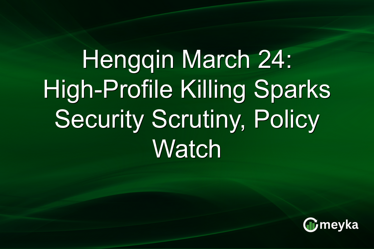 Hengqin March 24: High-Profile Killing Sparks Security Scrutiny, Policy Watch