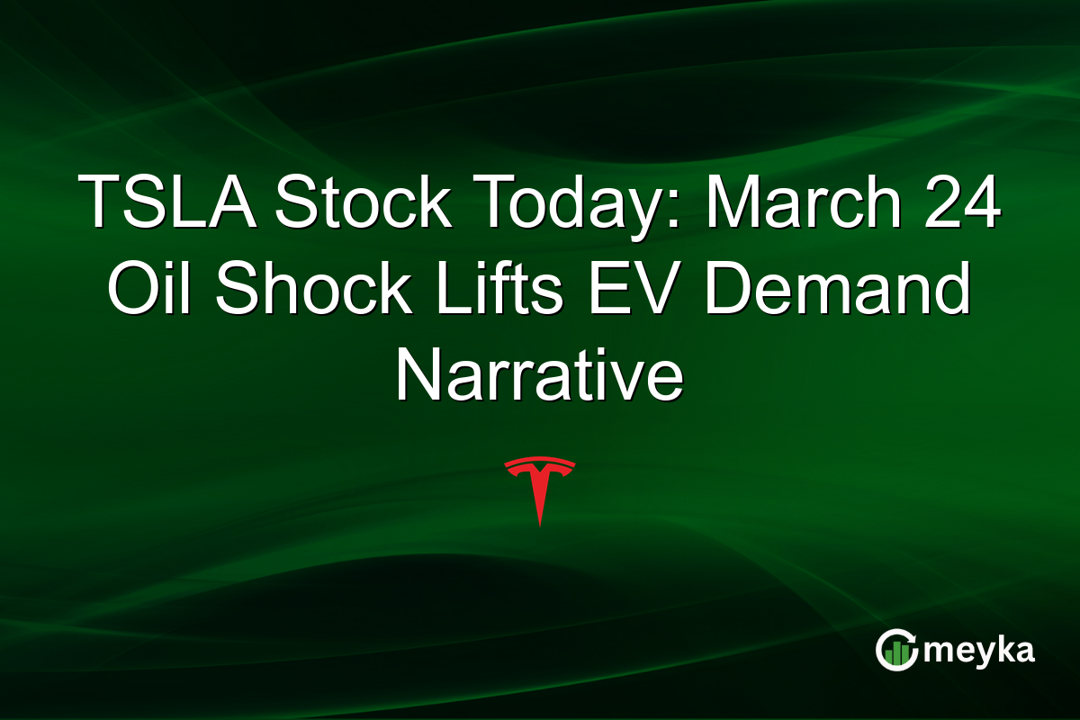 TSLA Stock Today: March 24 Oil Shock Lifts EV Demand Narrative