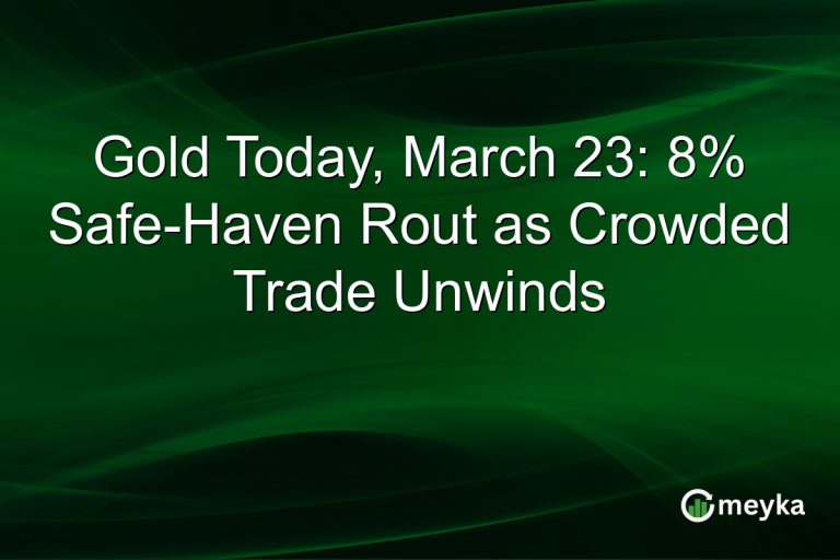 Gold Today, March 23: 8% Safe-Haven Rout as Crowded Trade Unwinds