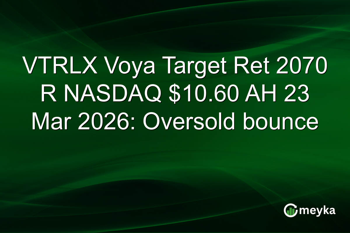 VTRLX Voya Target Ret 2070 R NASDAQ $10.60 AH 23 Mar 2026: Oversold bounce