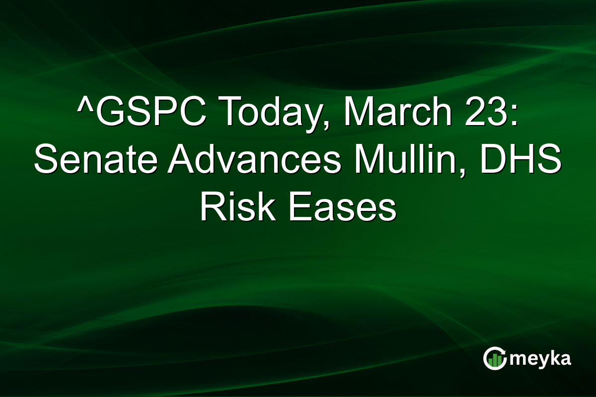 ^GSPC Today, March 23: Senate Advances Mullin, DHS Risk Eases