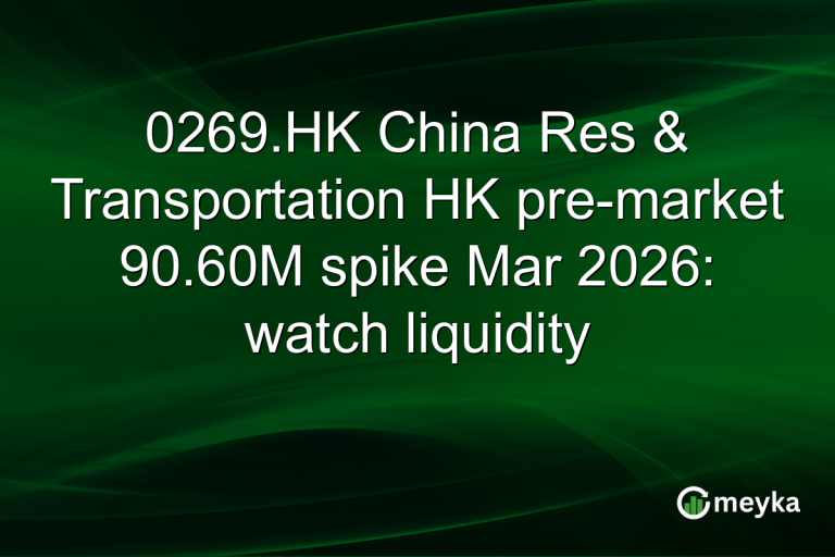 0269.HK China Res & Transportation HK pre-market 90.60M spike Mar 2026: watch liquidity