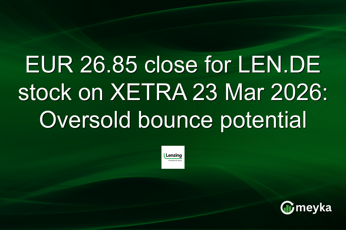 EUR 26.85 close for LEN.DE stock on XETRA 23 Mar 2026: Oversold bounce potential