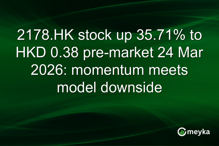 2178.HK stock up 35.71% to HKD 0.38 pre-market 24 Mar 2026: momentum meets model downside