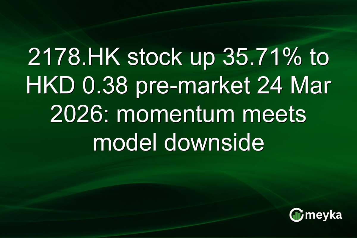 2178.HK stock up 35.71% to HKD 0.38 pre-market 24 Mar 2026: momentum meets model downside