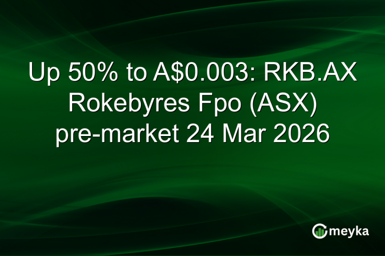 Up 50% to A$0.003: RKB.AX Rokebyres Fpo (ASX) pre-market 24 Mar 2026