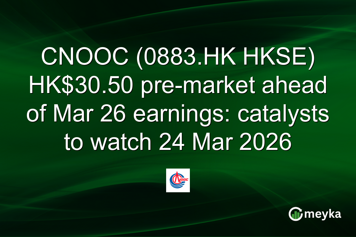 CNOOC (0883.HK HKSE) HK$30.50 pre-market ahead of Mar 26 earnings: catalysts to watch 24 Mar 2026
