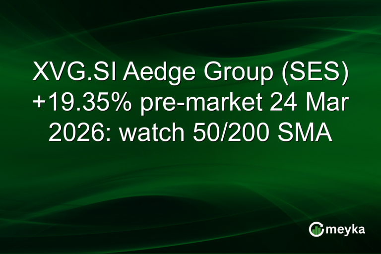 XVG.SI Aedge Group (SES) +19.35% pre-market 24 Mar 2026: watch 50/200 SMA