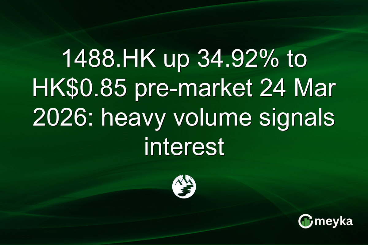 1488.HK up 34.92% to HK$0.85 pre-market 24 Mar 2026: heavy volume signals interest