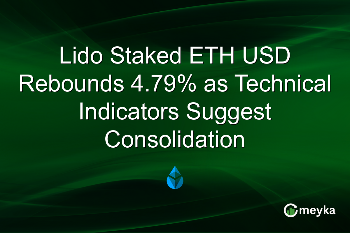 Lido Staked ETH USD Rebounds 4.79% as Technical Indicators Suggest Consolidation