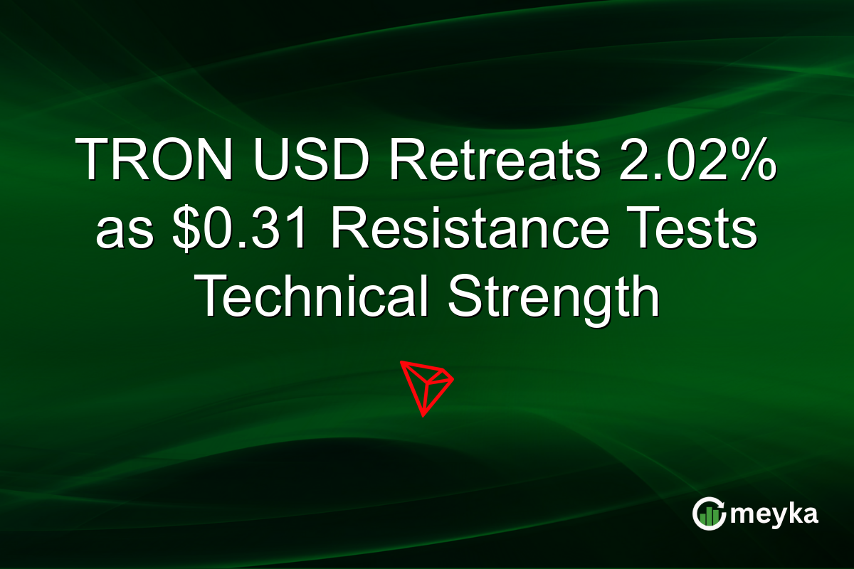 TRON USD Retreats 2.02% as $0.31 Resistance Tests Technical Strength