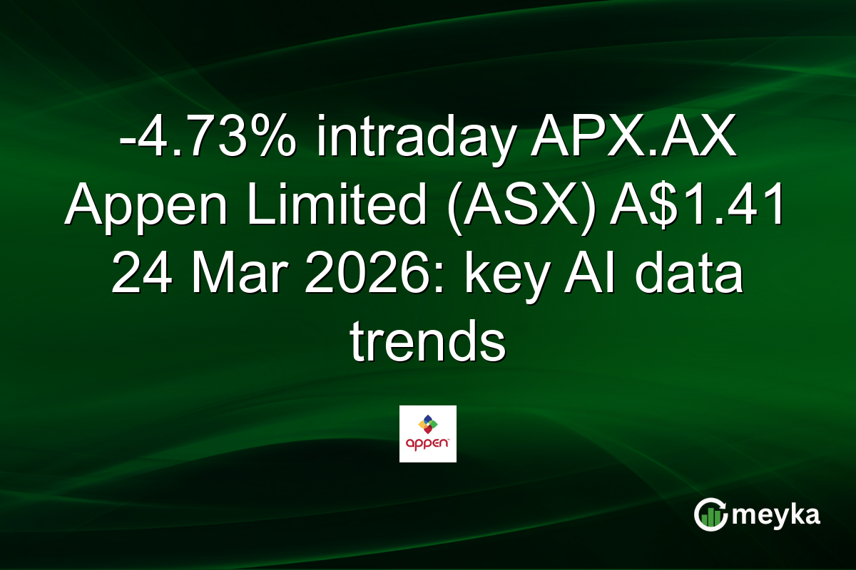 -4.73% intraday APX.AX Appen Limited (ASX) A$1.41 24 Mar 2026: key AI data trends