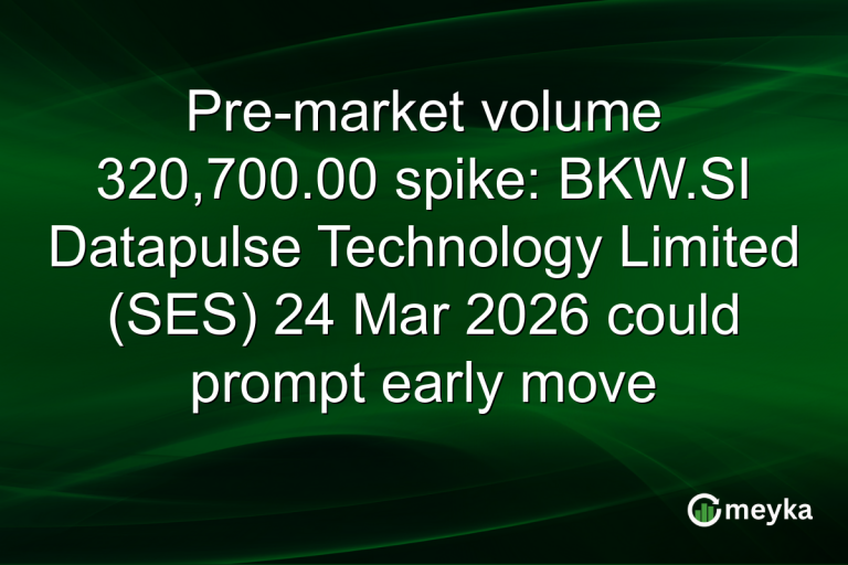 Pre-market volume 320,700.00 spike: BKW.SI Datapulse Technology Limited (SES) 24 Mar 2026 could prompt early move