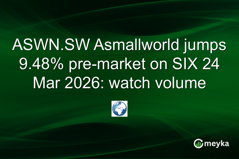 ASWN.SW Asmallworld jumps 9.48% pre-market on SIX 24 Mar 2026: watch volume