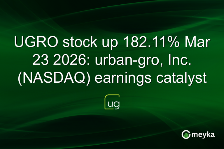 UGRO stock up 182.11% Mar 23 2026: urban-gro, Inc. (NASDAQ) earnings catalyst