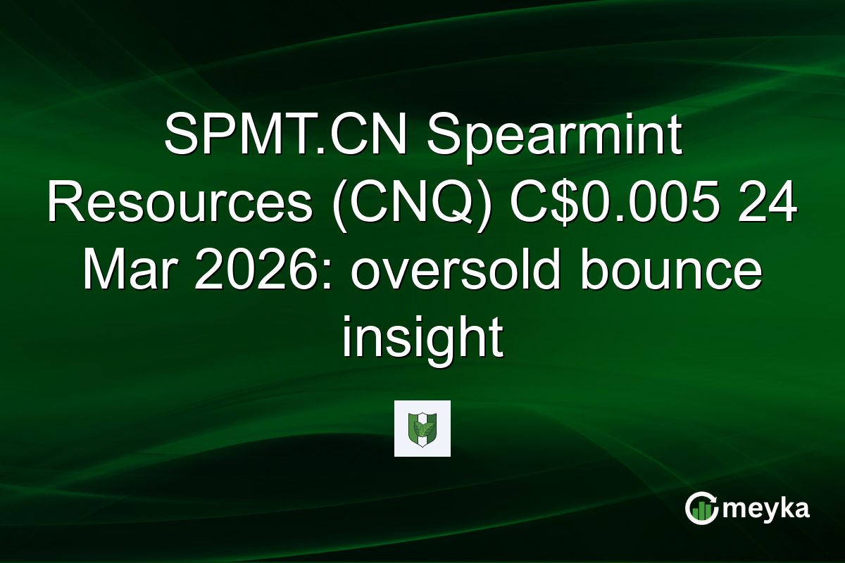 SPMT.CN Spearmint Resources (CNQ) C$0.005 24 Mar 2026: oversold bounce insight