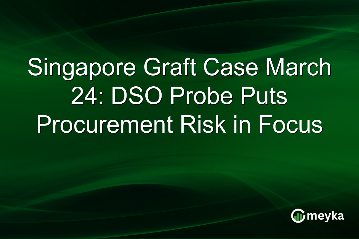 Singapore Graft Case March 24: DSO Probe Puts Procurement Risk in Focus