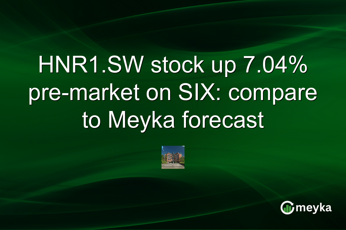 HNR1.SW stock up 7.04% pre-market on SIX: compare to Meyka forecast