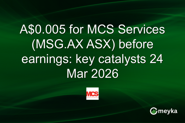 A$0.005 for MCS Services (MSG.AX ASX) before earnings: key catalysts 24 Mar 2026