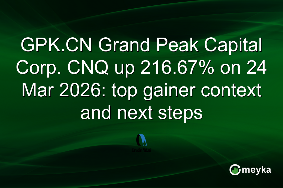 GPK.CN Grand Peak Capital Corp. CNQ up 216.67% on 24 Mar 2026: top gainer context and next steps