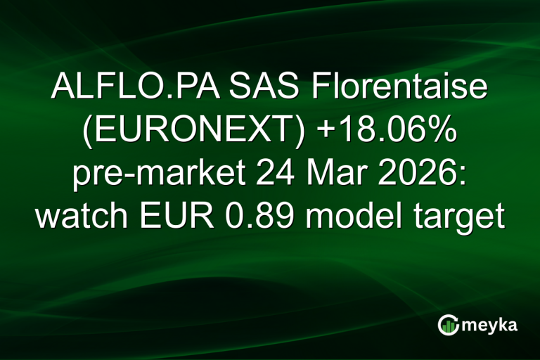 ALFLO.PA SAS Florentaise (EURONEXT) +18.06% pre-market 24 Mar 2026: watch EUR 0.89 model target